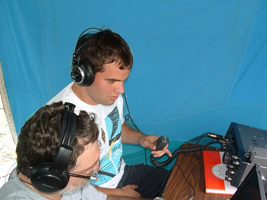 Transmitting in a tent at a special event station