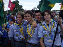 Scout group at a jamboree