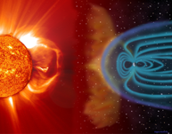 Solar CME and Earth's magnetic field