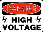 Sign saying danger - High Voltage