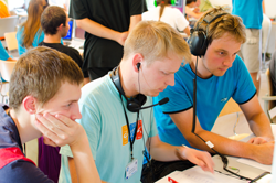 Young radio operators at YOTA 2014
