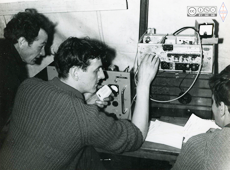 Durham City Amateur Radio Society VHF NFD 2m station G3TAK/P. G3UIR operating. 1967.