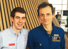 Youth Committee Chair, Mike 2E0MLJ, met Pedro Duque—a Spanish astronaut and a veteran of two space missions—at Techniquest in Cardiff