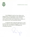 Note from our patron, HRH The Prince Philip, Duke of Edinburgh, KG, KT