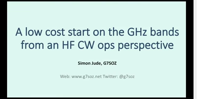 low cost start on the GHz bands from an HF CW ops perspective