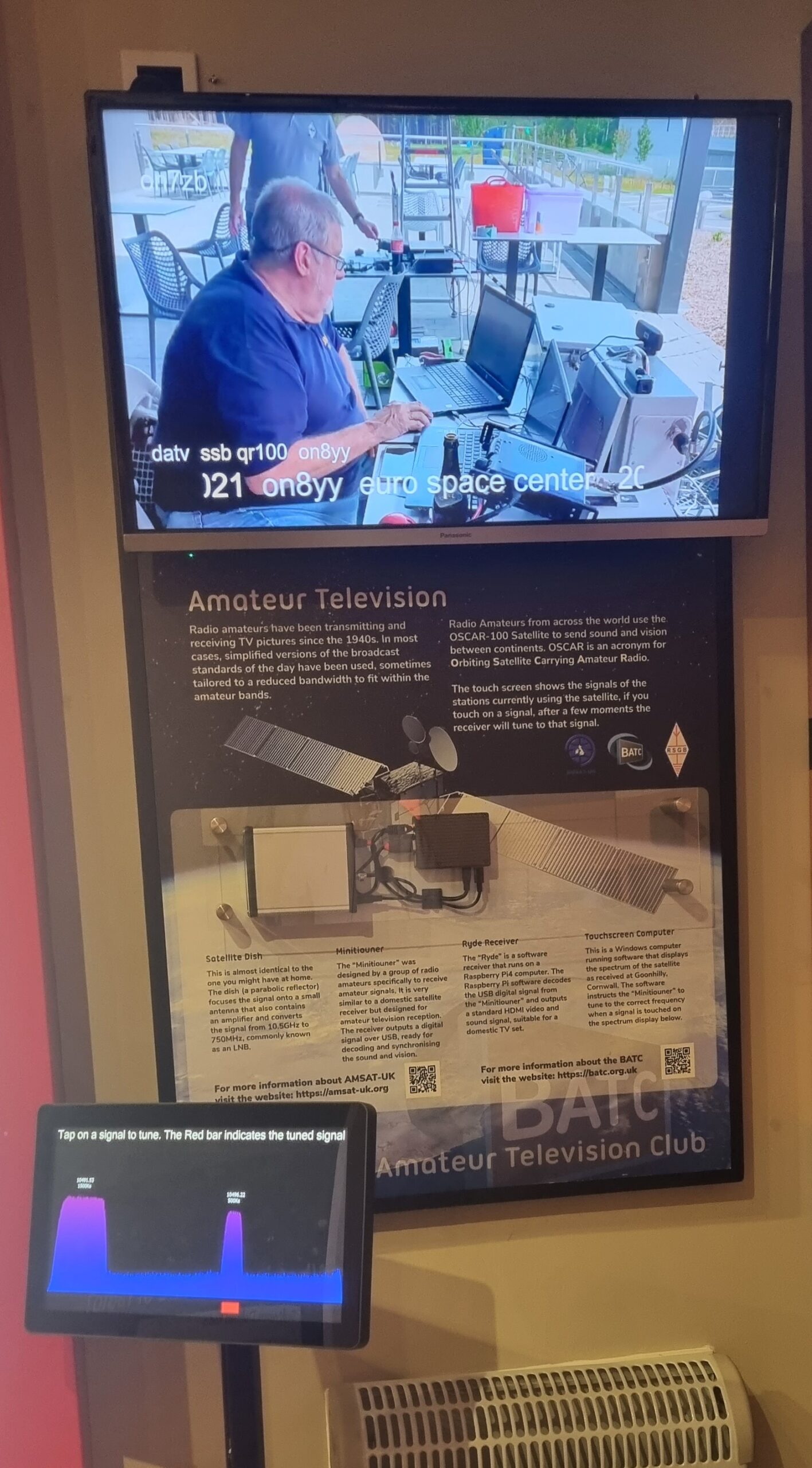 ATV display at the RSGB National Radio Centre
