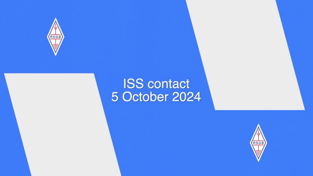 RSGB video snapshot of the ISS contact on 5 October