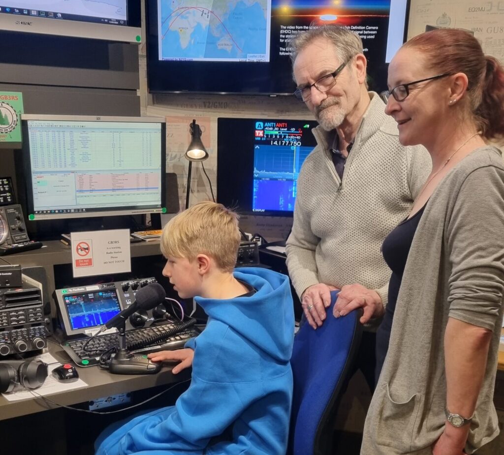 Jake making a QSO at the RSGB National Radio Centre