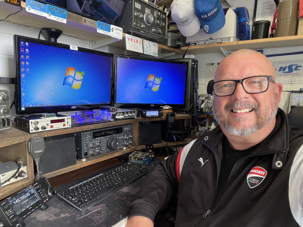 Pete in his shack