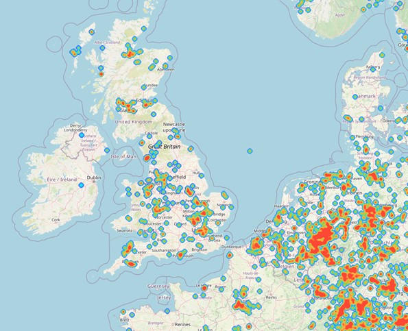Image of UK LoRa APRS network