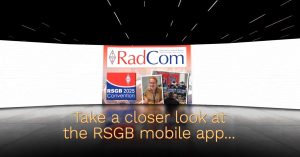 Graphic which includes the front cover of October's RadCom